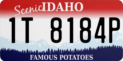 ID license plate 1T8184P