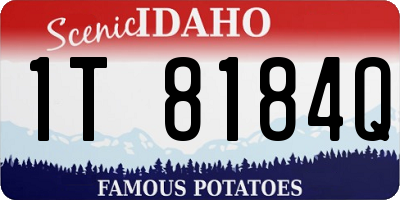 ID license plate 1T8184Q