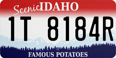 ID license plate 1T8184R