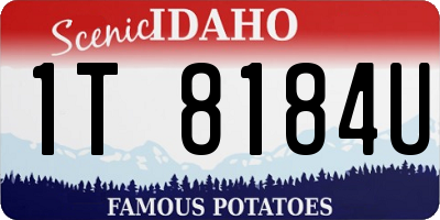 ID license plate 1T8184U