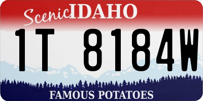 ID license plate 1T8184W