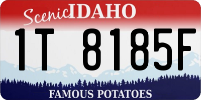 ID license plate 1T8185F