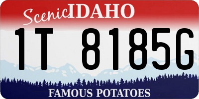 ID license plate 1T8185G
