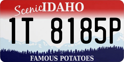ID license plate 1T8185P