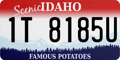 ID license plate 1T8185U