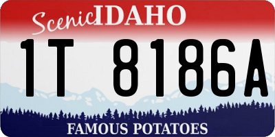 ID license plate 1T8186A