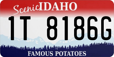 ID license plate 1T8186G