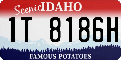 ID license plate 1T8186H