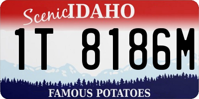 ID license plate 1T8186M