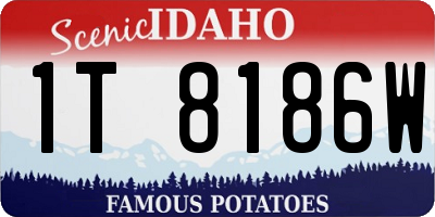 ID license plate 1T8186W