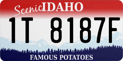 ID license plate 1T8187F