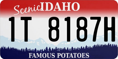 ID license plate 1T8187H