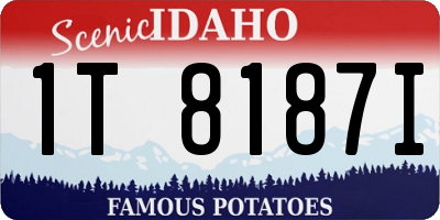 ID license plate 1T8187I