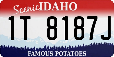 ID license plate 1T8187J