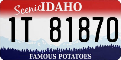 ID license plate 1T8187O