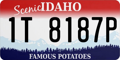 ID license plate 1T8187P