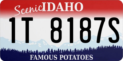 ID license plate 1T8187S