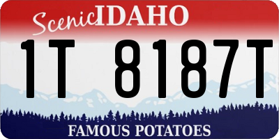 ID license plate 1T8187T