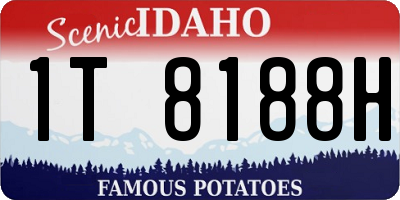 ID license plate 1T8188H