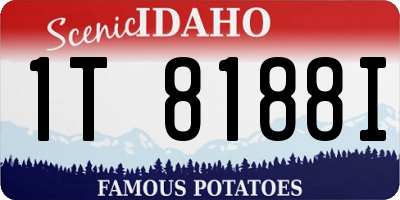 ID license plate 1T8188I