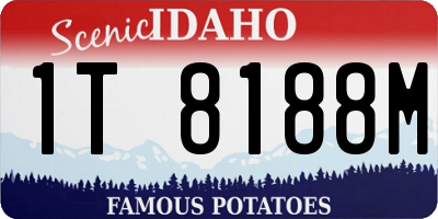 ID license plate 1T8188M
