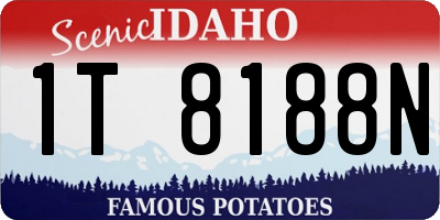 ID license plate 1T8188N