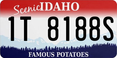 ID license plate 1T8188S