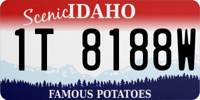 ID license plate 1T8188W