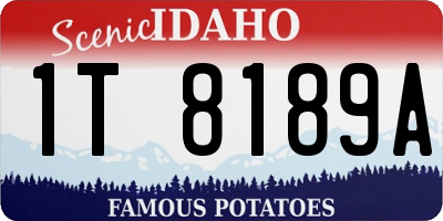 ID license plate 1T8189A