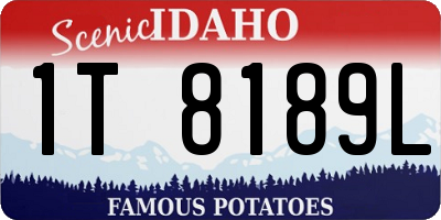 ID license plate 1T8189L