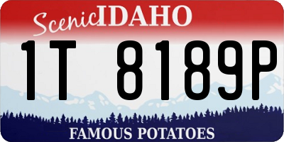 ID license plate 1T8189P