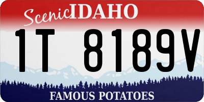 ID license plate 1T8189V