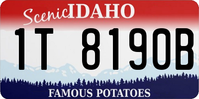 ID license plate 1T8190B