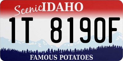 ID license plate 1T8190F