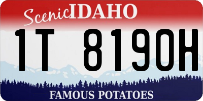 ID license plate 1T8190H