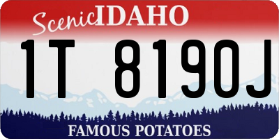 ID license plate 1T8190J