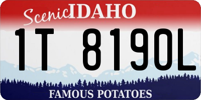ID license plate 1T8190L