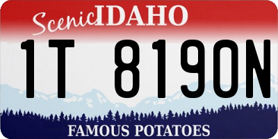 ID license plate 1T8190N