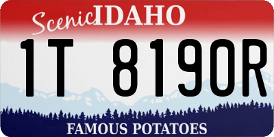ID license plate 1T8190R