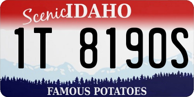 ID license plate 1T8190S