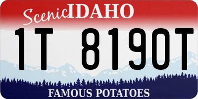 ID license plate 1T8190T