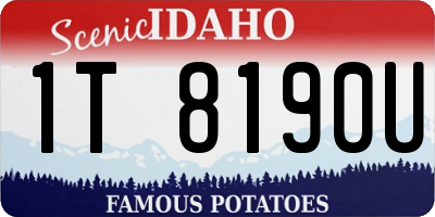 ID license plate 1T8190U