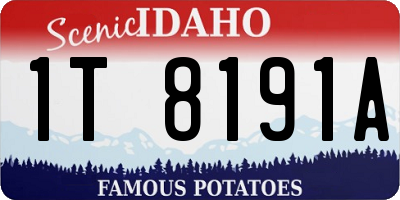 ID license plate 1T8191A