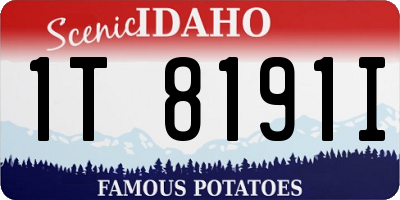 ID license plate 1T8191I
