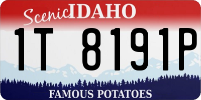 ID license plate 1T8191P