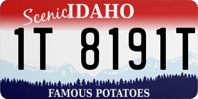 ID license plate 1T8191T
