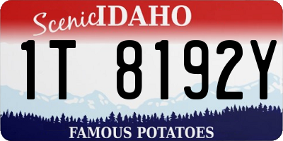 ID license plate 1T8192Y