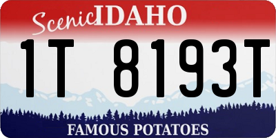 ID license plate 1T8193T
