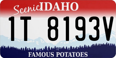 ID license plate 1T8193V