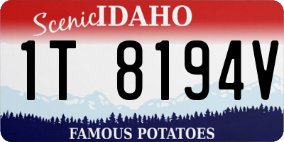 ID license plate 1T8194V